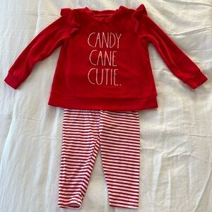 Rae Dunn- Candy Cane Cutie outfit size 2T